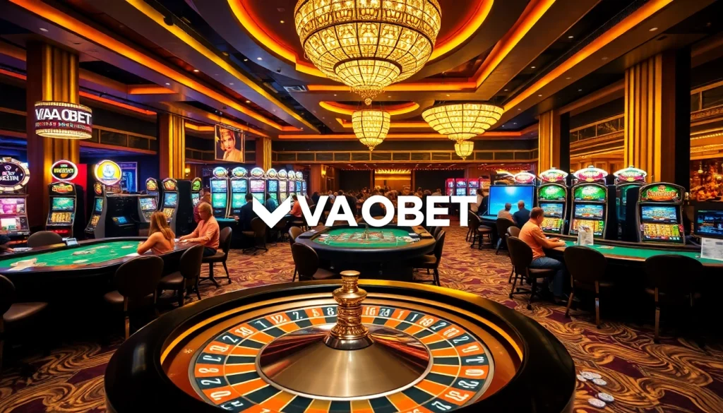 Experience the thrill of VAOBET with engaging casino activities and lively gambling tables.