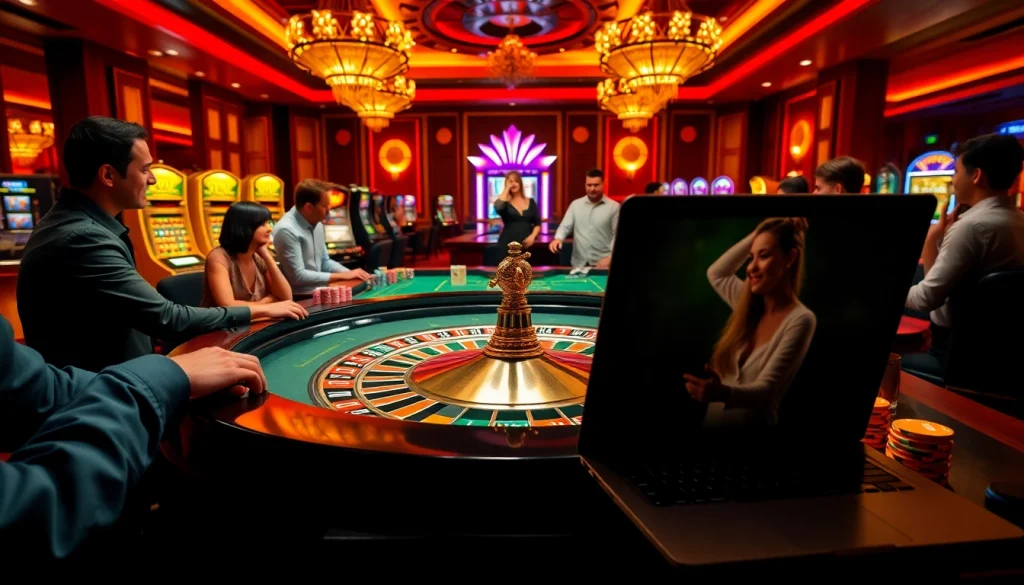 Players enjoying live casino games with excitement at https://79kingc2.com/, featuring roulette and poker action.