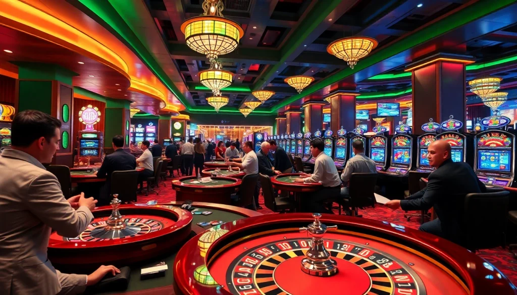 Experience the thrill of 789b.buzz as players engage at the poker table in a luxurious casino atmosphere.