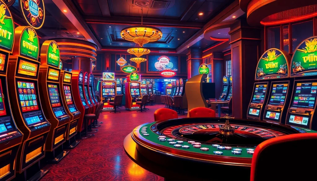 Experience the thrill of winning at i1dompet with dazzling slot machines and poker games in a luxurious casino setting.