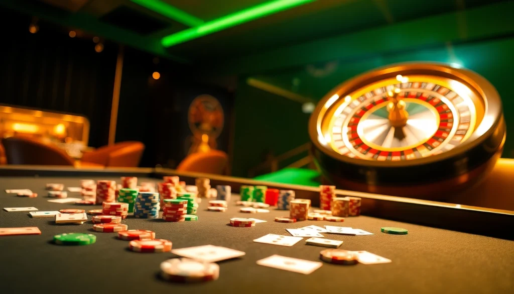 Experience the excitement of 789 win at a luxury casino table with vibrant poker chips and cards.